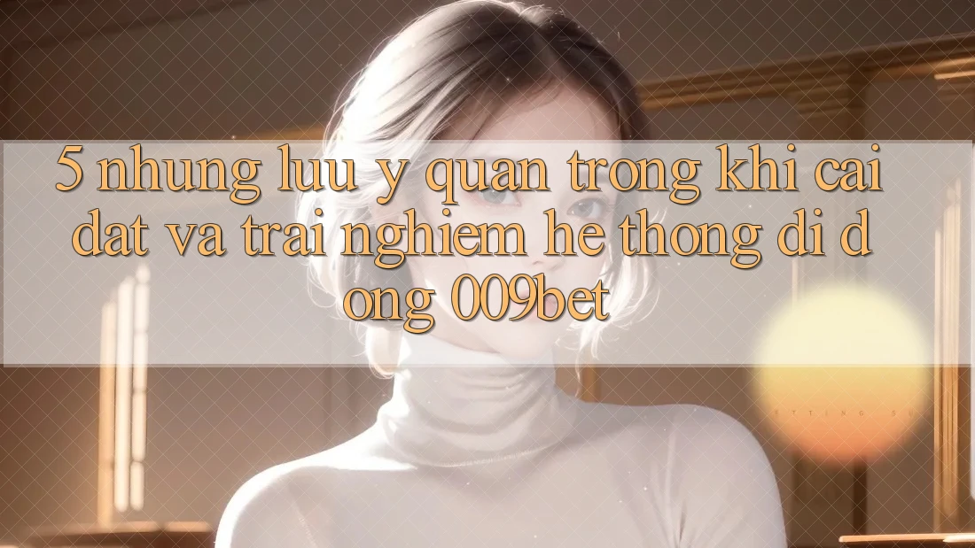 5. Những Lưu Ý Quan Trọng Khi Cài đặt Và Trải nghiệm Hệ thống di động 009bet