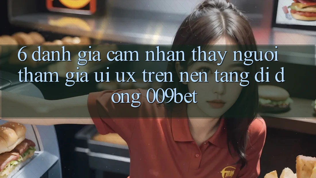 6. Đánh Giá Cảm nhận thấy Người tham gia (UI/UX) Trên Nền tảng di động 009bet