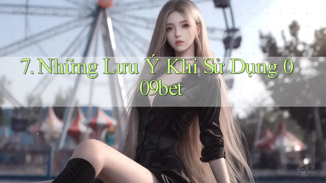 7. Những Lưu Ý Khi Sử Dụng 009bet