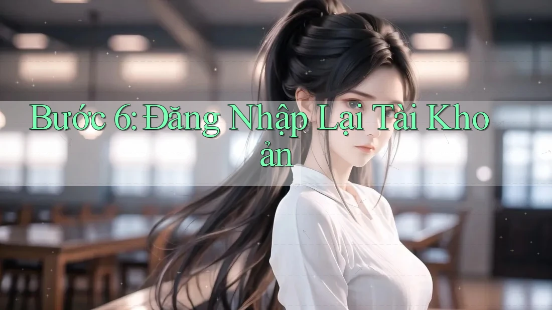 Bước 6: Đăng Nhập Lại Tài Khoản