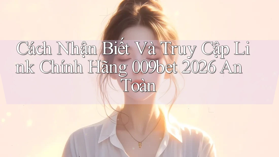 Cách Nhận Biết Và Truy Cập Link Chính Hãng 009bet 2026 An Toàn